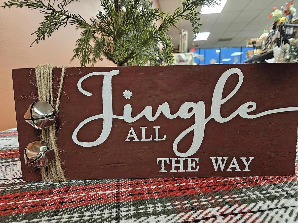 Jingle All the Way Block Sign