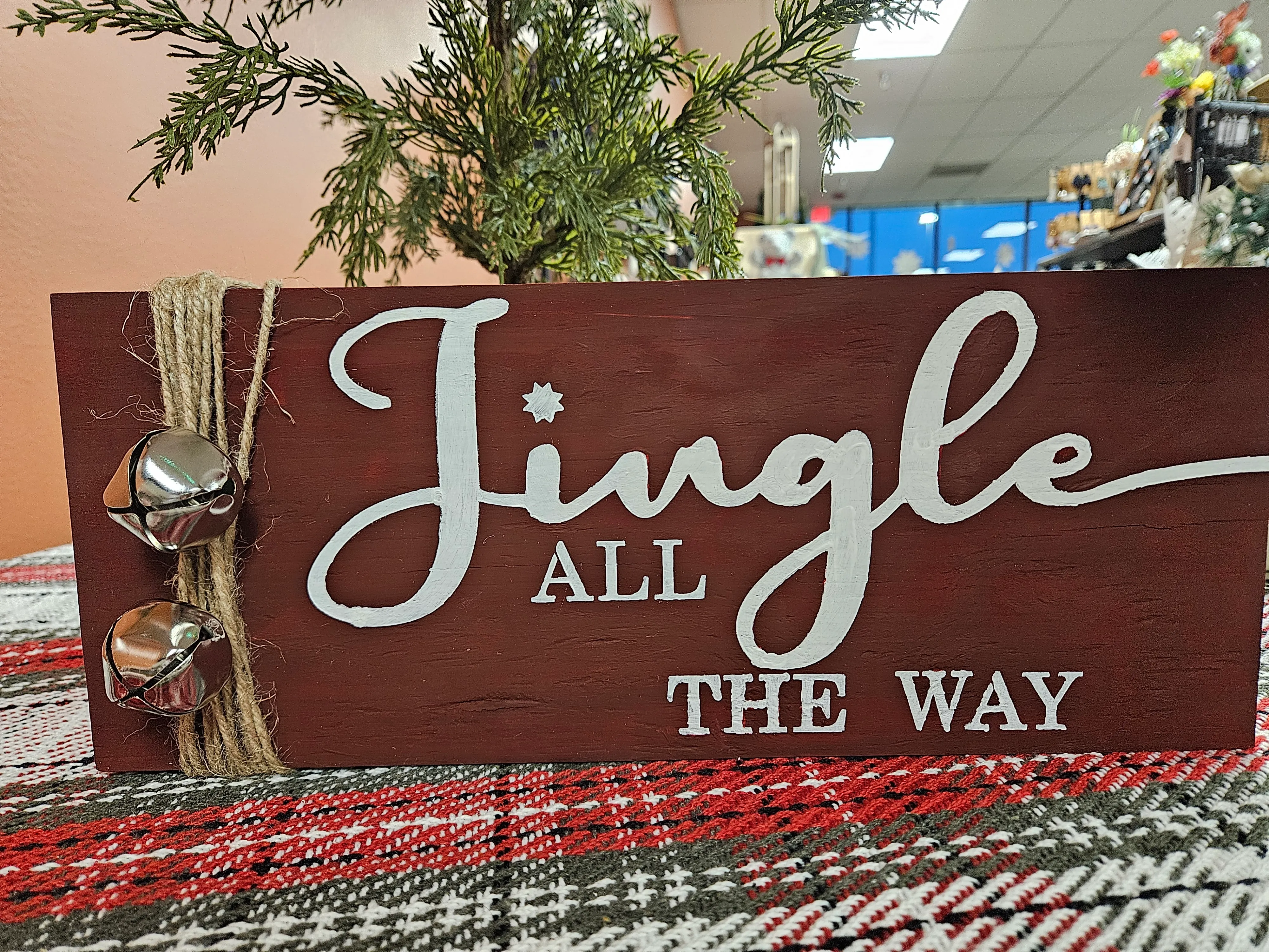 Jingle All the Way Block Sign