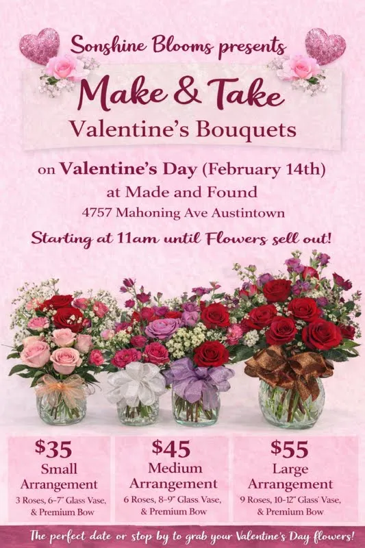 🌸 Make & Take Valentine’s Bouquets 🌸 Small Arrangement