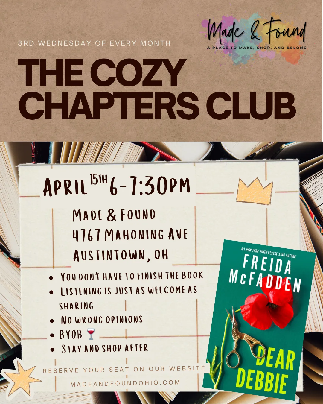  📕  The Cozy Chapters Club 📕  (Book Club)