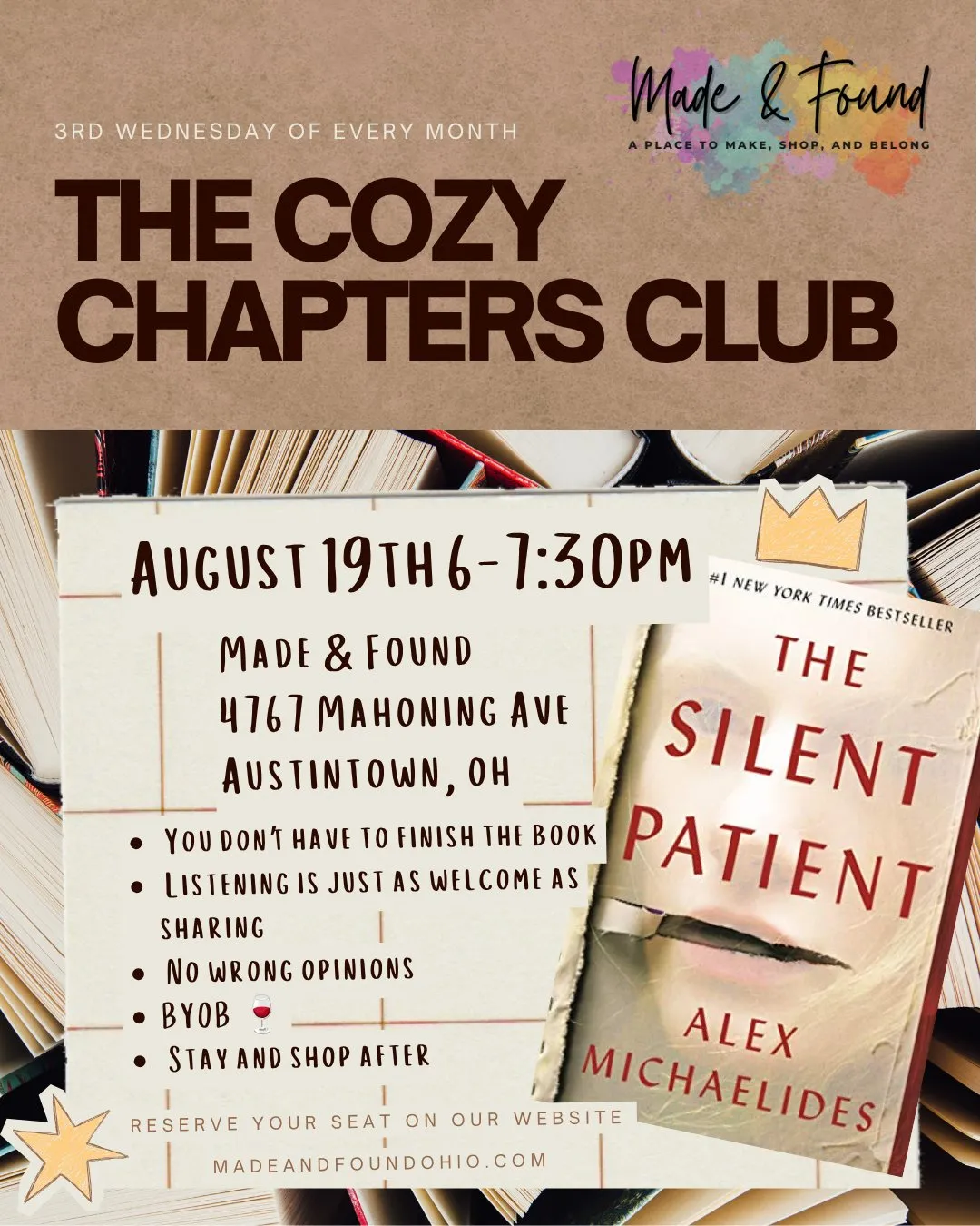  📕  The Cozy Chapters Club 📕  (Book Club)