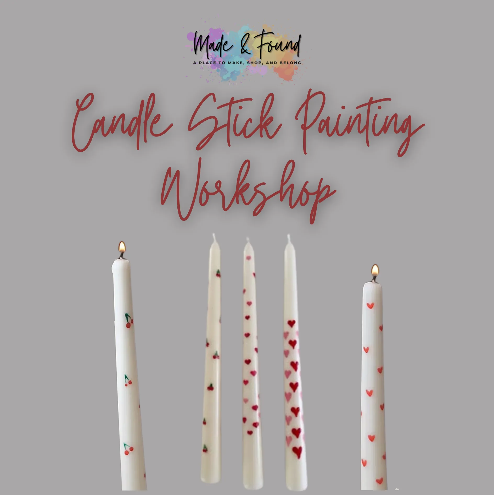 🕯️ Candlestick Painting Workshop