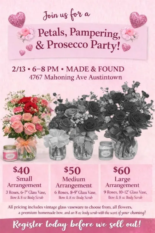 πΈ Petals, Pampering & Prosecco Party πΈ Small Arrangement