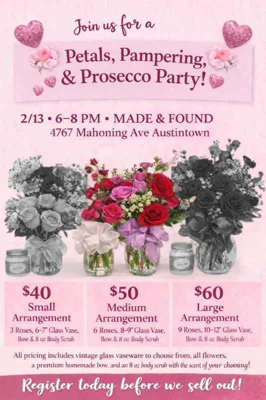 🌸 Petals, Pampering & Prosecco Party 🌸 Medium Arrangement