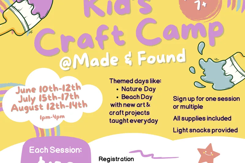 Kid's Craft Camp - August 12th-14th